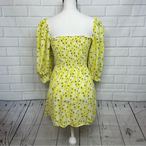For Love & Lemons CHRYSANTHEMUM Mini Dress in Lemonade - Picture 6 of 8